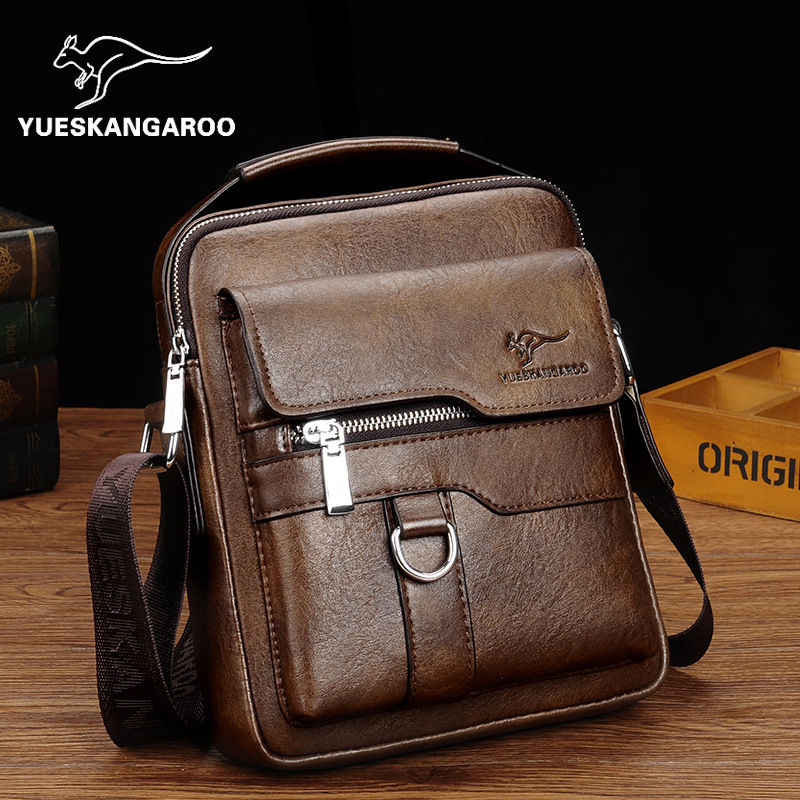 正品真皮男包手提包韩版潮流时尚男士单肩斜挎包牛皮背包休闲皮包