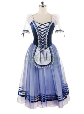 Jina dance 藏青色吉赛尔长裙专业国际芭蕾比赛表演出红绿黄蓝紫