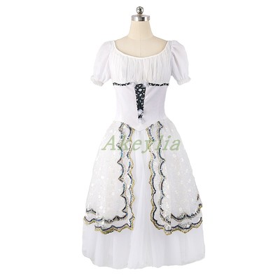 Akeylia 量身专业定制芭蕾舞长裙国际比赛表演出服5层软纱裙