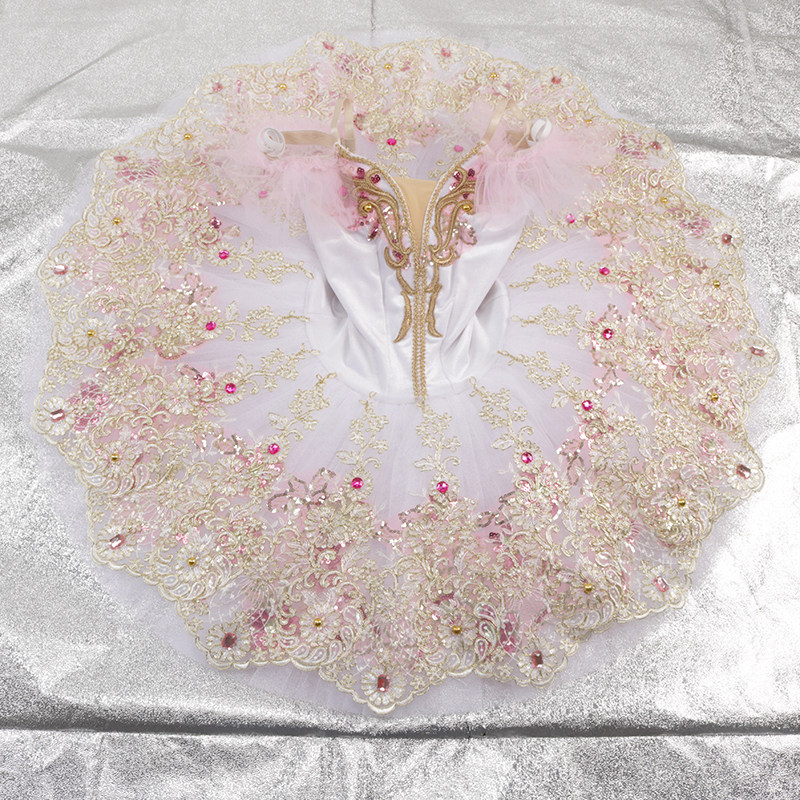 Akeylia 白粉芭蕾tutu量身定制演出服芭蕾舞台表演出国际比赛