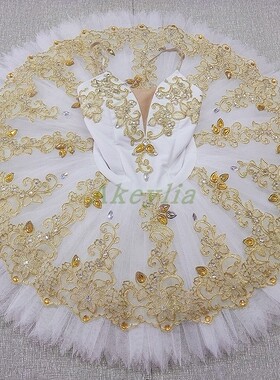 Jina dance白金色专业芭蕾裙tutu定制浅粉色睡美人国际比赛表演出