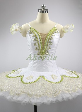 Jina dance 白金色专业芭蕾裙ballet tutu 比赛演出服浅紫色盘裙