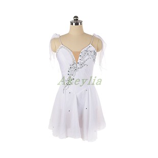 Jina dance芭蕾演出服专业国际比赛量身定制白色丘比特服装雪纺裙