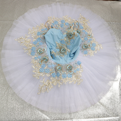 Akeylia 简版蕾舞裙tutu定制变国际比赛群舞演出服7层盘裙