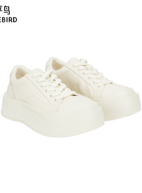【商场同款】太平鸟鞋子厚底小白鞋新款增高鞋休闲板鞋A3ZDF4188
