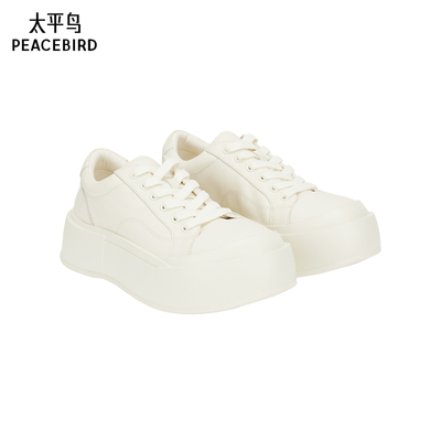 【商场同款】太平鸟鞋子厚底小白鞋新款增高鞋休闲板鞋A3ZDF4188