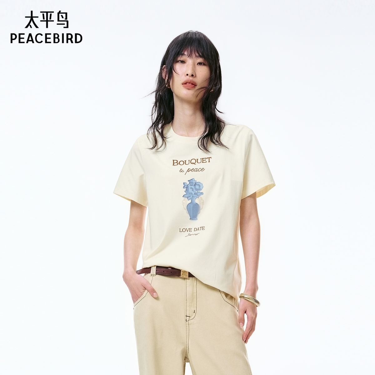 【商场同款】太平鸟2025夏季新款Daria Song联名T恤A1CNF2227