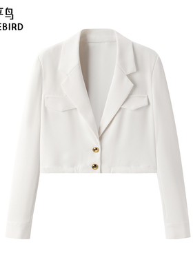 太平鸟女装2024年夏季新款抽绳短西装A1BAE2252