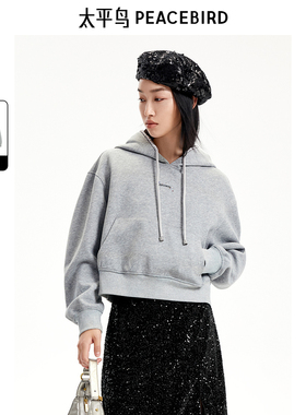 太平鸟女装年秋季款时尚连帽卫衣A1CRE3512