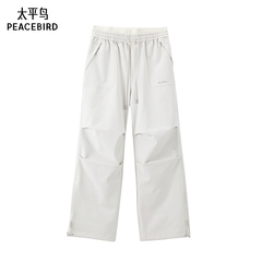 太平鸟高腰工装伞兵裤25冬季宽松挺括三防运动裤休闲裤A3GBE4410*