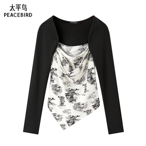 太平鸟女装夏季新款新中式两件套上衣A1CDE2498