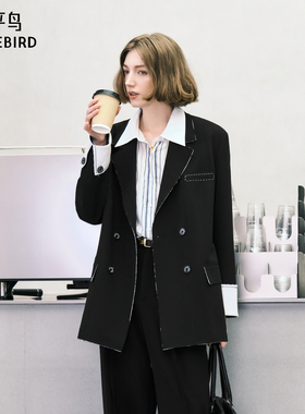 太平鸟女装年秋季款品质感廓形西装A1BAE3362*