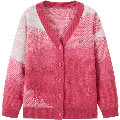 太平鸟女装2024秋季款爱心定位线开衫A3EDE3518