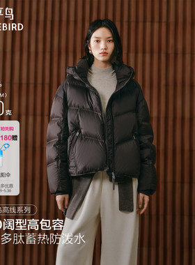 【商场同款】太平鸟火山岩发热龟背羽绒服女保暖羽绒衣A1ACF4412