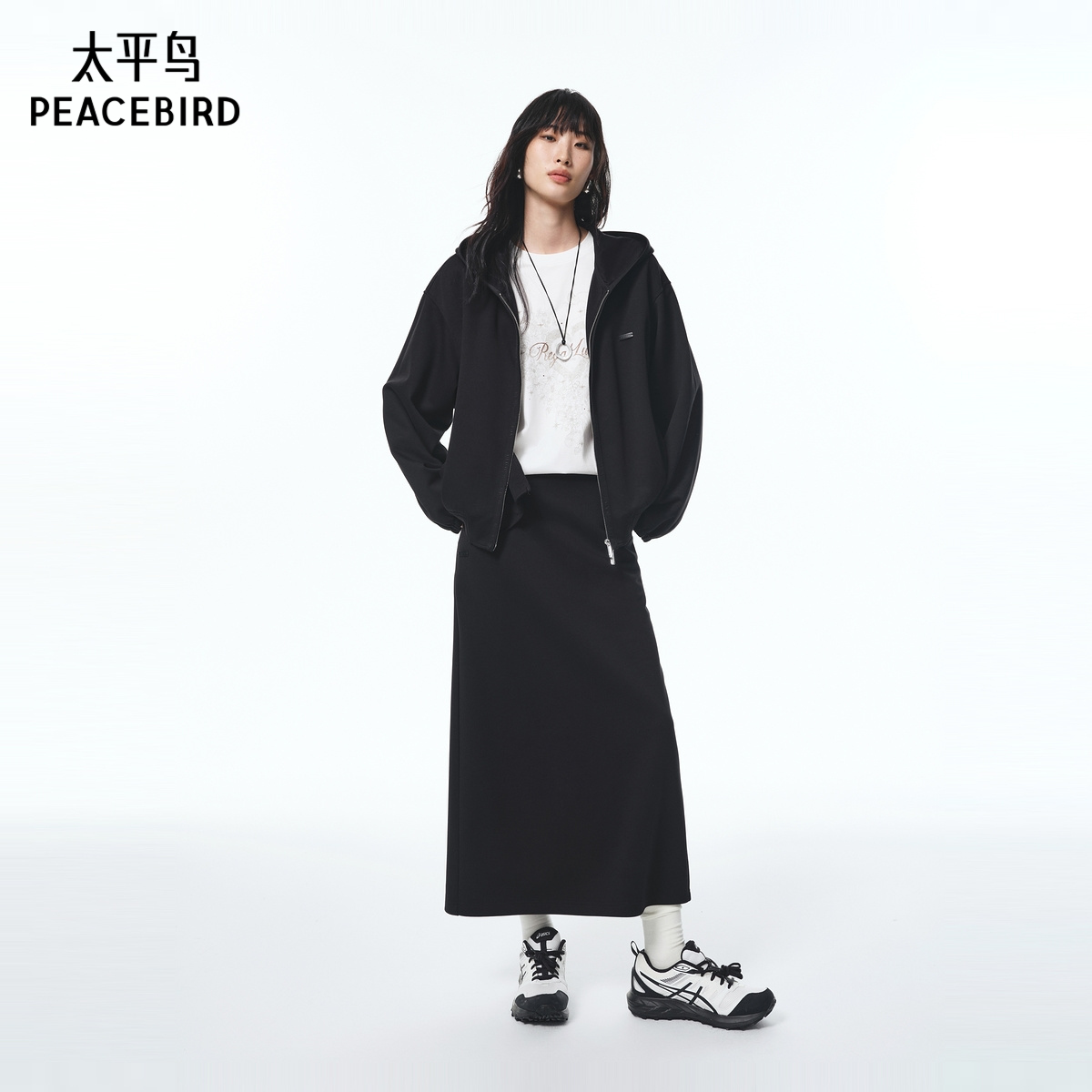 【商场同款】太平鸟通勤休闲套装25新款宽松落肩外套女A3BBF3326