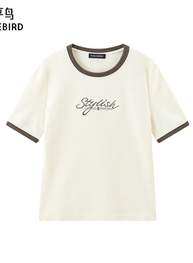 太平鸟女装年秋季新款精致撞边针织衫A1CNE3312