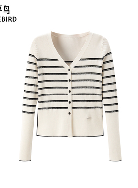 太平鸟女装2023年春季款斯文气质线套衫A5EED1D32