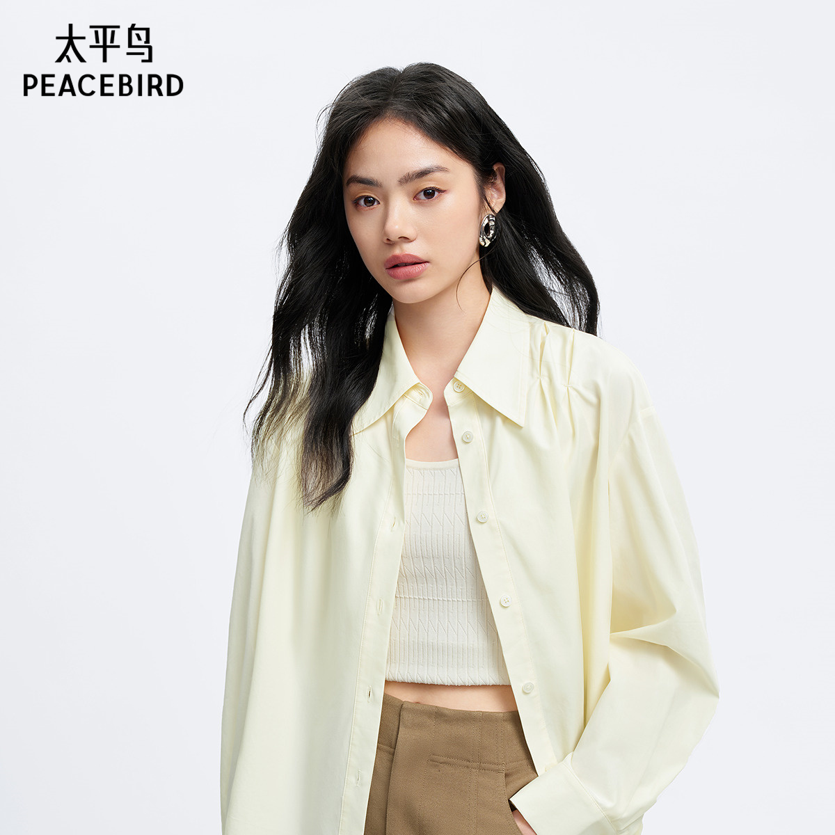 太平鸟廓形衬衫