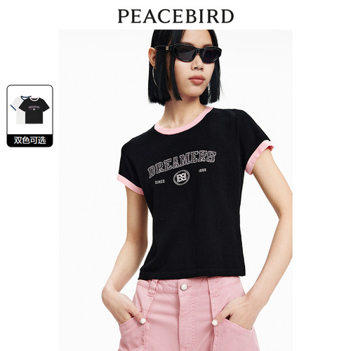 【商场同款】太平鸟女装2024年夏季新款圆领线套衫A3EEE2370