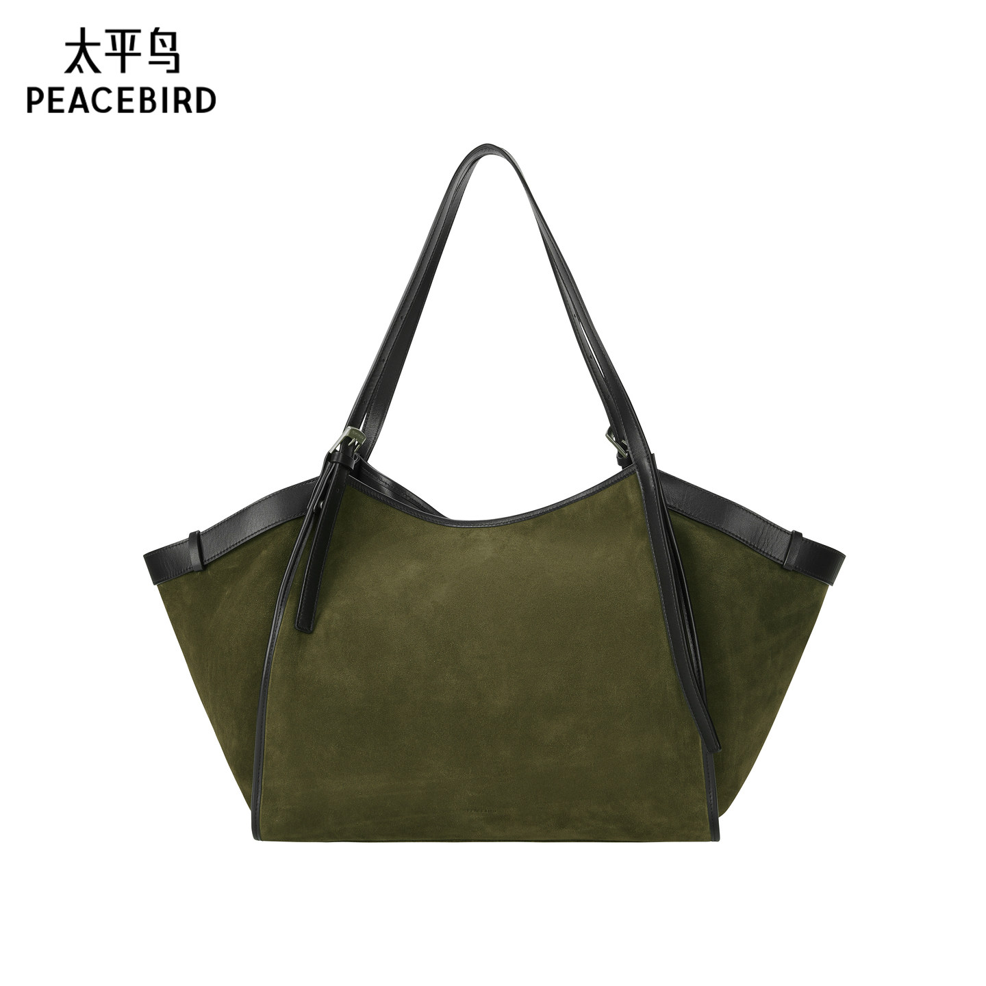 【商场同款】太平鸟植绒牛皮革手拎包女士时尚新款斜跨A1YFF42