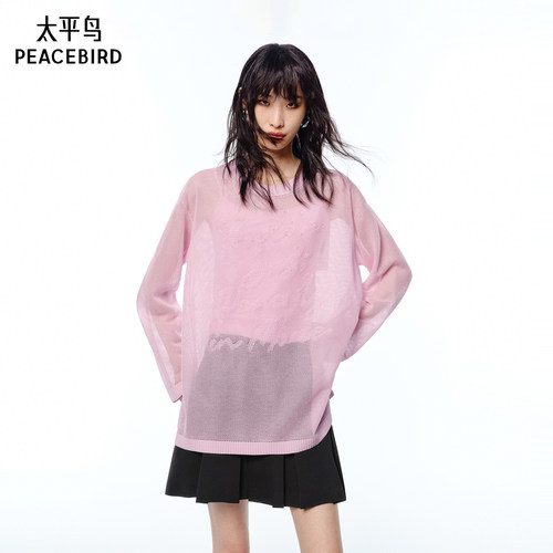 【商场同款】太平鸟女装2026年夏季新款宽松罩衫线套衫A3EEF2115