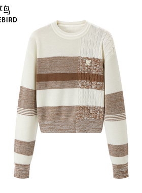 太平鸟女装年春季款条纹套头衫A1EEE1421