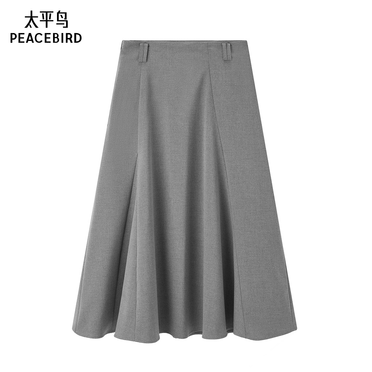 太平鸟女装年春季新款品质斯文韩版时尚分割伞裙A1GFE1314