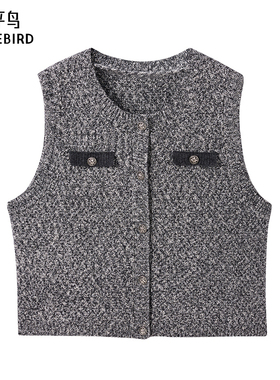 太平鸟女装年秋冬款花纱背心A1EFE414M