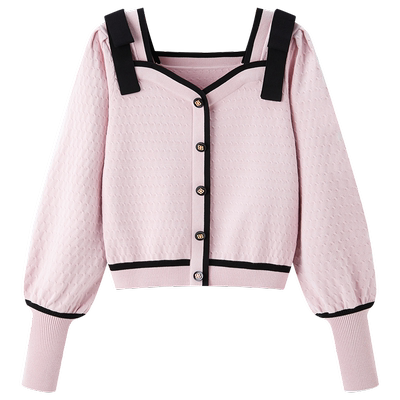 太平鸟女装2024年春季新款方领套头衫A1EEE1227