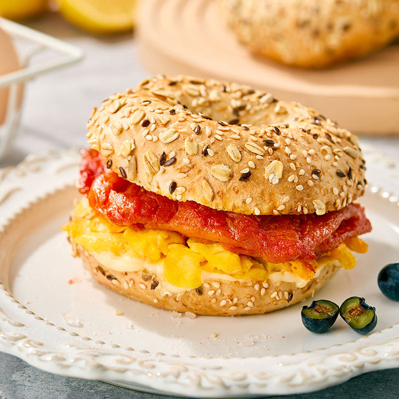 【潮香村】蛋香鸡腿肉贝果三明治早餐代餐加热即食195g商超同款,粮油调味/速食/干货/烘焙,贝果/吐司/杂粮面包预制品,淘宝优惠券,粉丝福利购,淘宝优惠卷