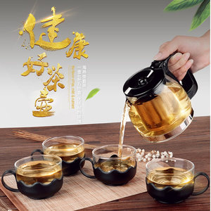 lilac紫丁香玻璃茶壶茶具5件套