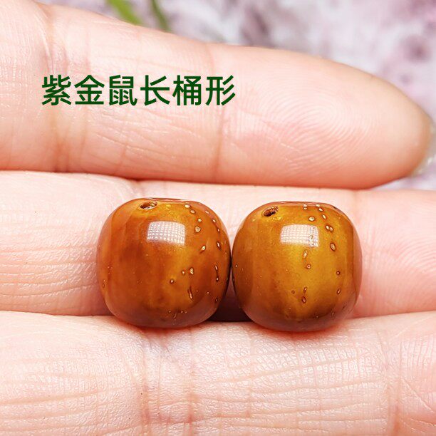 보라색 골드 쥐 보디 씨앗 라운드 비즈 루즈 비즈 올드 타입 버킷 비즈 포춘 쥐 DIY 팔찌 비즈 마스코트 작은 마우스