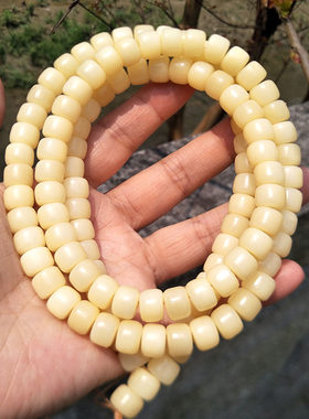 天然白手串原色制品108颗菩提子