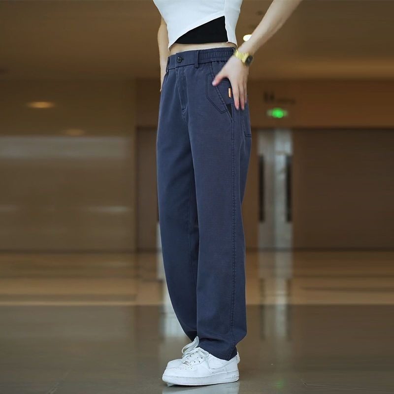 工装裤子男款直筒宽松弹力松紧腰长裤夏季薄款休闲裤男耐磨工作裤,男装,牛仔裤,淘宝优惠券,粉丝福利购,淘宝优惠卷