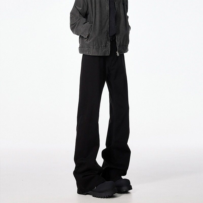 潮牌宽松巴黎bootcut直筒休闲裤子美式高街弯刀黑色牛仔裤男秋季,男装,牛仔裤,淘宝优惠券,粉丝福利购,淘宝优惠卷