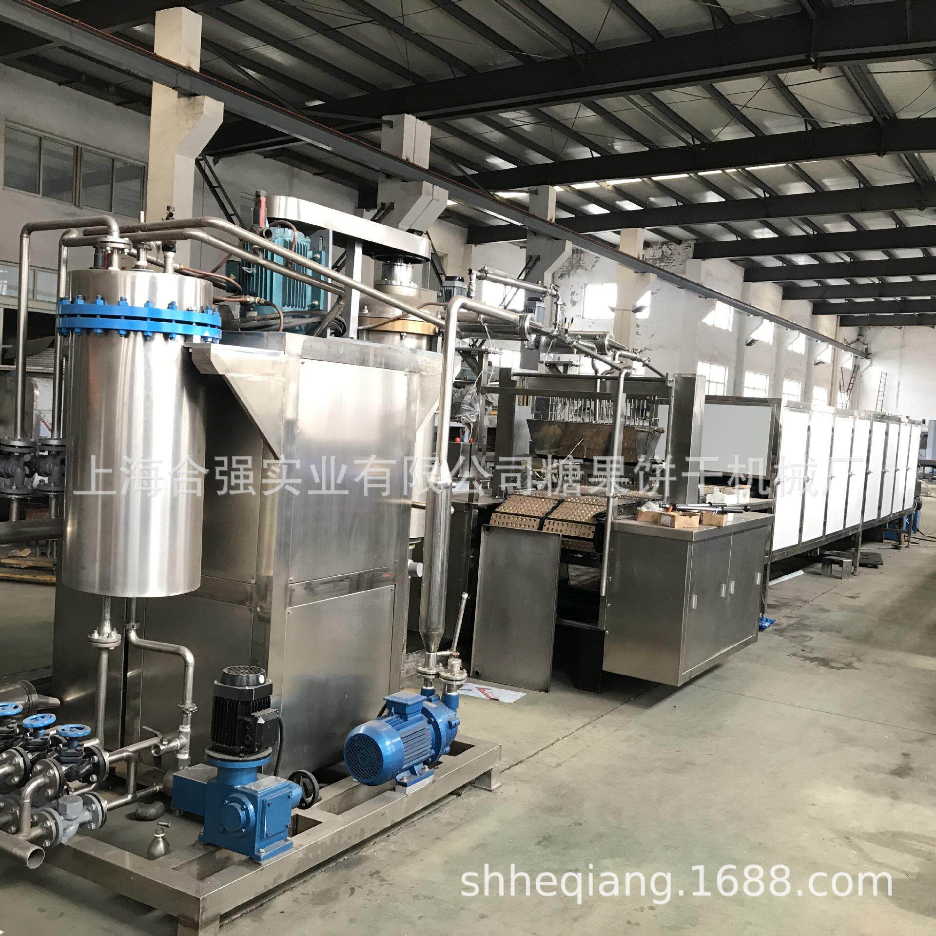 合强厂家糖果机械 真空薄膜熬煮机设备 全自动硬糖棒糖浇注生产线