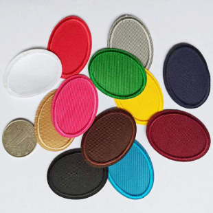 20个纯色百搭小号椭圆形补丁贴简单修补校服裤 饰贴熨烫贴 子破洞装