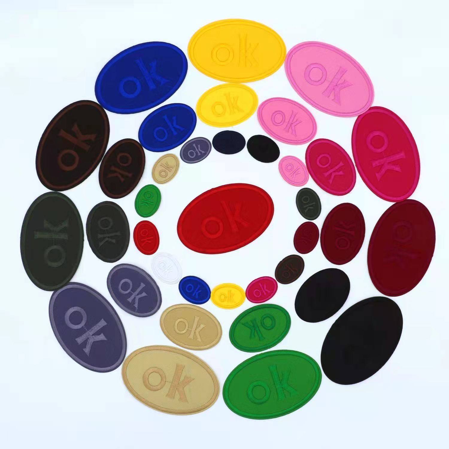 大中小ok字母刺绣布贴衣服床单被套破洞修补贴花酒店洗衣店专用贴