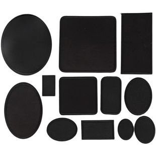 大号男士贴补丁贴纯黑色刺绣徽章百搭修补衣服破洞羽绒服装饰布贴