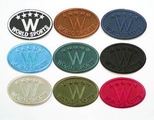 椭圆W英文字母刺绣贴自粘羽绒服服棉衣服破洞修补贴补丁装饰布贴