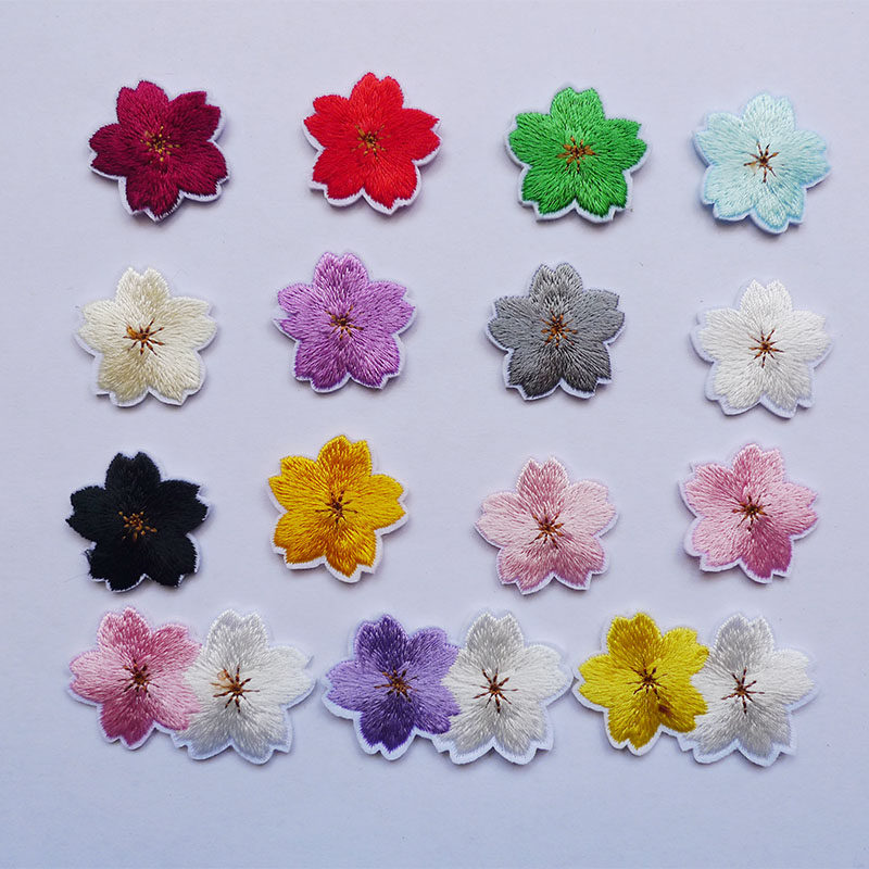 时尚百搭补丁贴刺绣小号花朵贴修补破洞贴衣服布贴装饰贴花樱花贴,居家布艺,布贴,淘宝优惠券,粉丝福利购,淘宝优惠卷