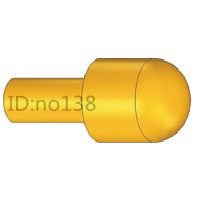 1.36 PCB测试探针 1.8MM镀金大圆头弹簧顶针 PA100 33.3MM