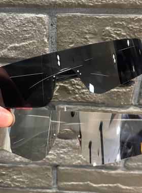 一体情侣Y2K街拍凹造型异型墨镜