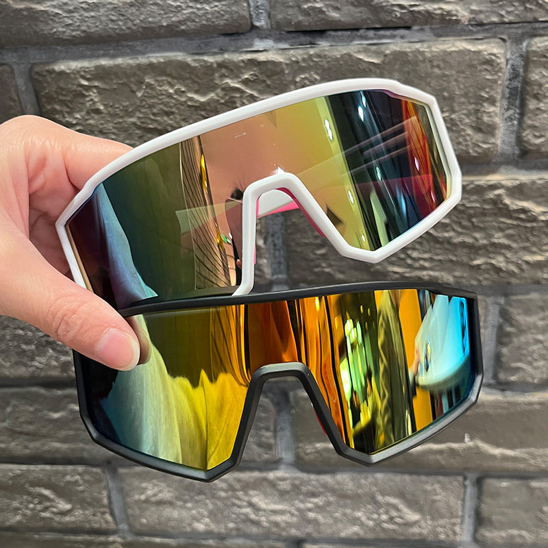 时尚连体护目滑雪镜女炫彩镀膜运动防风墨镜男开车专用骑行眼镜潮