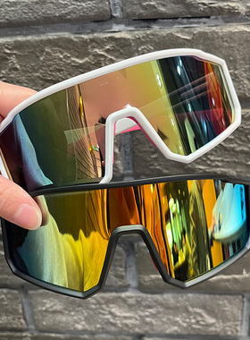 时尚连体护目滑雪镜女炫彩镀膜运动防风墨镜男开车专用骑行眼镜潮