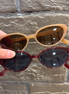 复古猫眼墨镜女红色太阳眼镜高级感防紫外线遮阳镜时尚2026新款潮