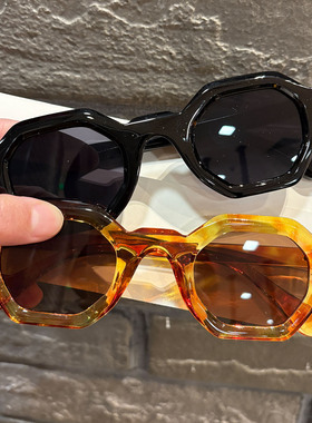 米钉简约多边形太阳镜复古欧美ins墨镜防晒高级感凹造型太阳眼镜