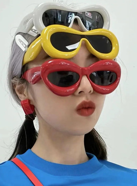 猫眼太阳镜充气面包膨胀个性眼镜