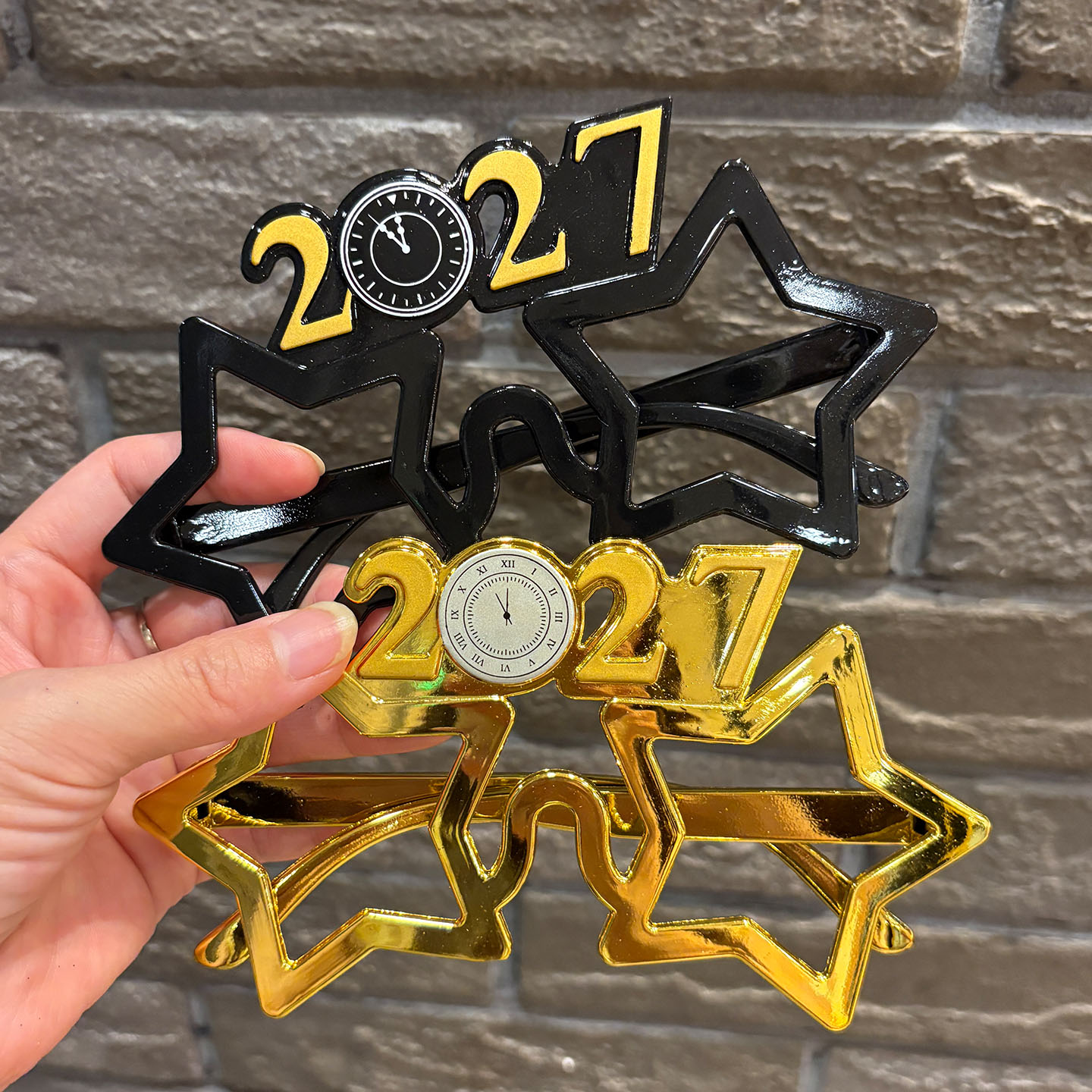 2027数字眼镜五角星装饰眼镜派对新年跨年圣诞聚会节庆道具眼镜
