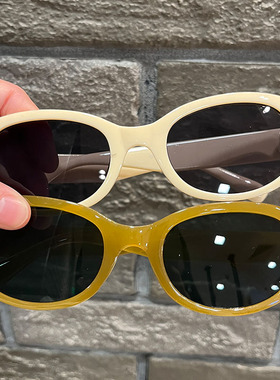 2024新款椭圆太阳镜米钉墨镜女